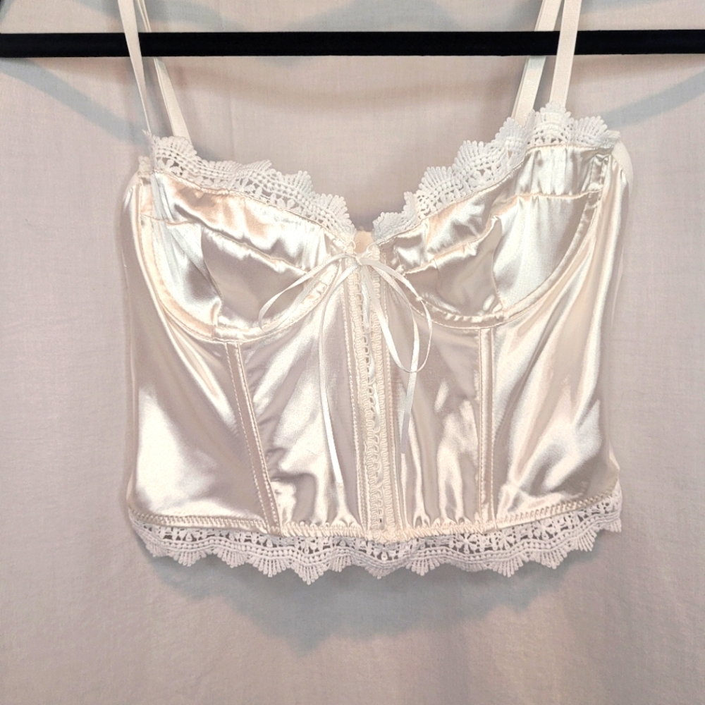 White corset top